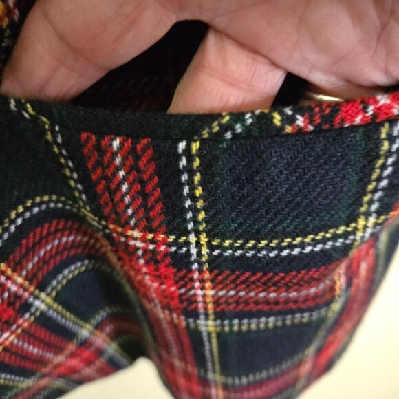 Sag Harbor Vintage Dark Academia Red Plaid Wool Blend Blazer Size 12p - Picture 4 of 7